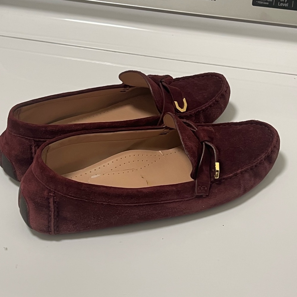 Cole Haan Burgundy Suede Loafers